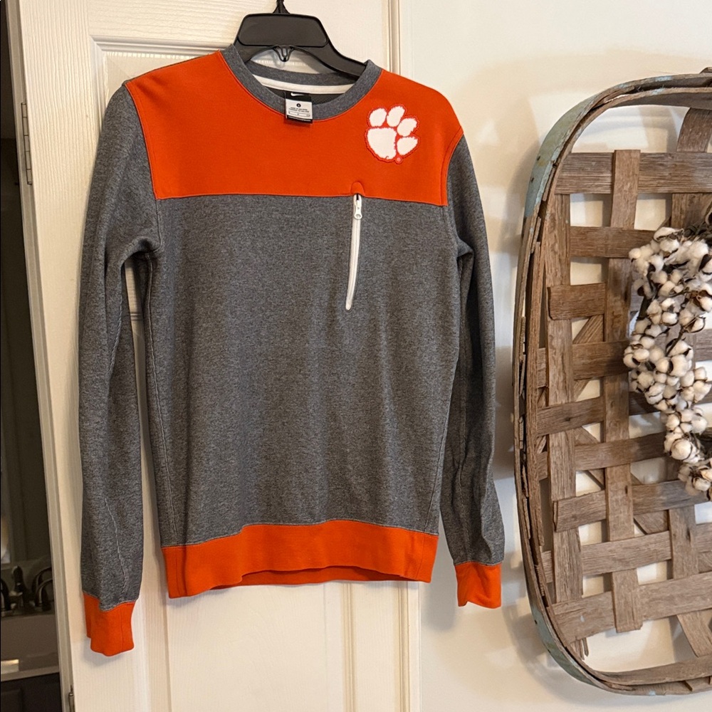 Nike Clemson Orange and Gray Crewneck Sweater/Sweatshirt
